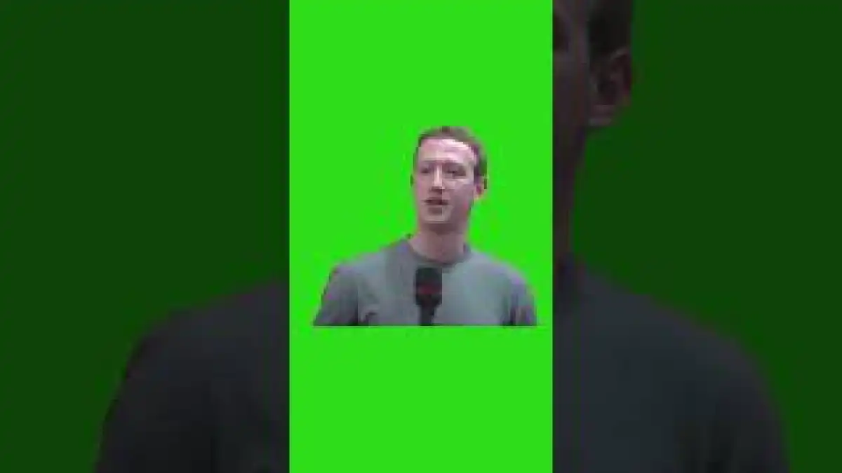 Mark Zuckerberg I AM HUMAN Green screen