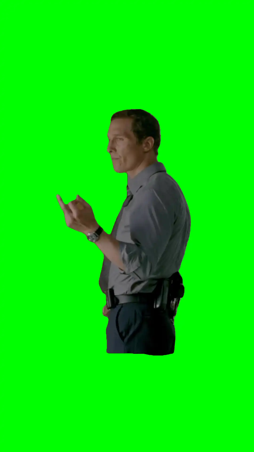 Matthew showing finger to woody Meme Green Screen