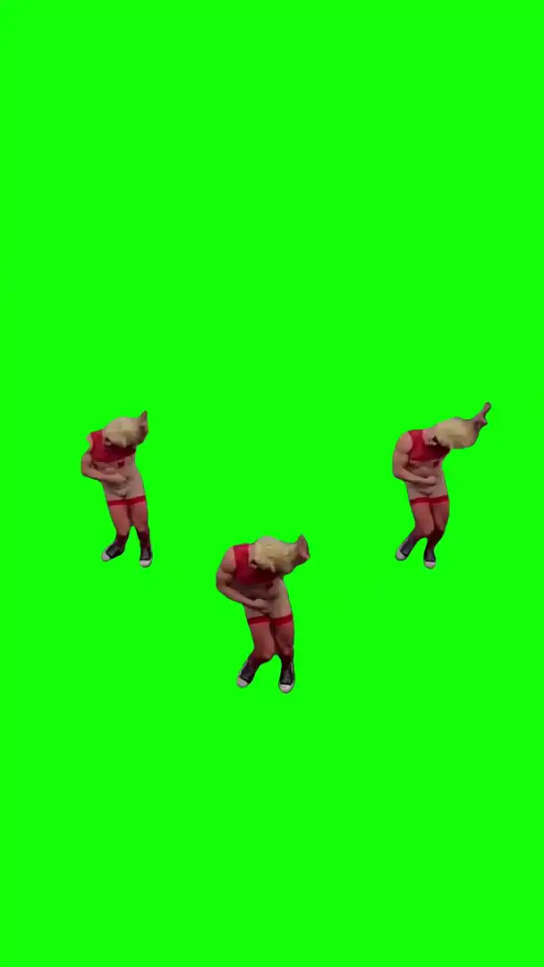 Men dancing to lady Gaga song meme green screen