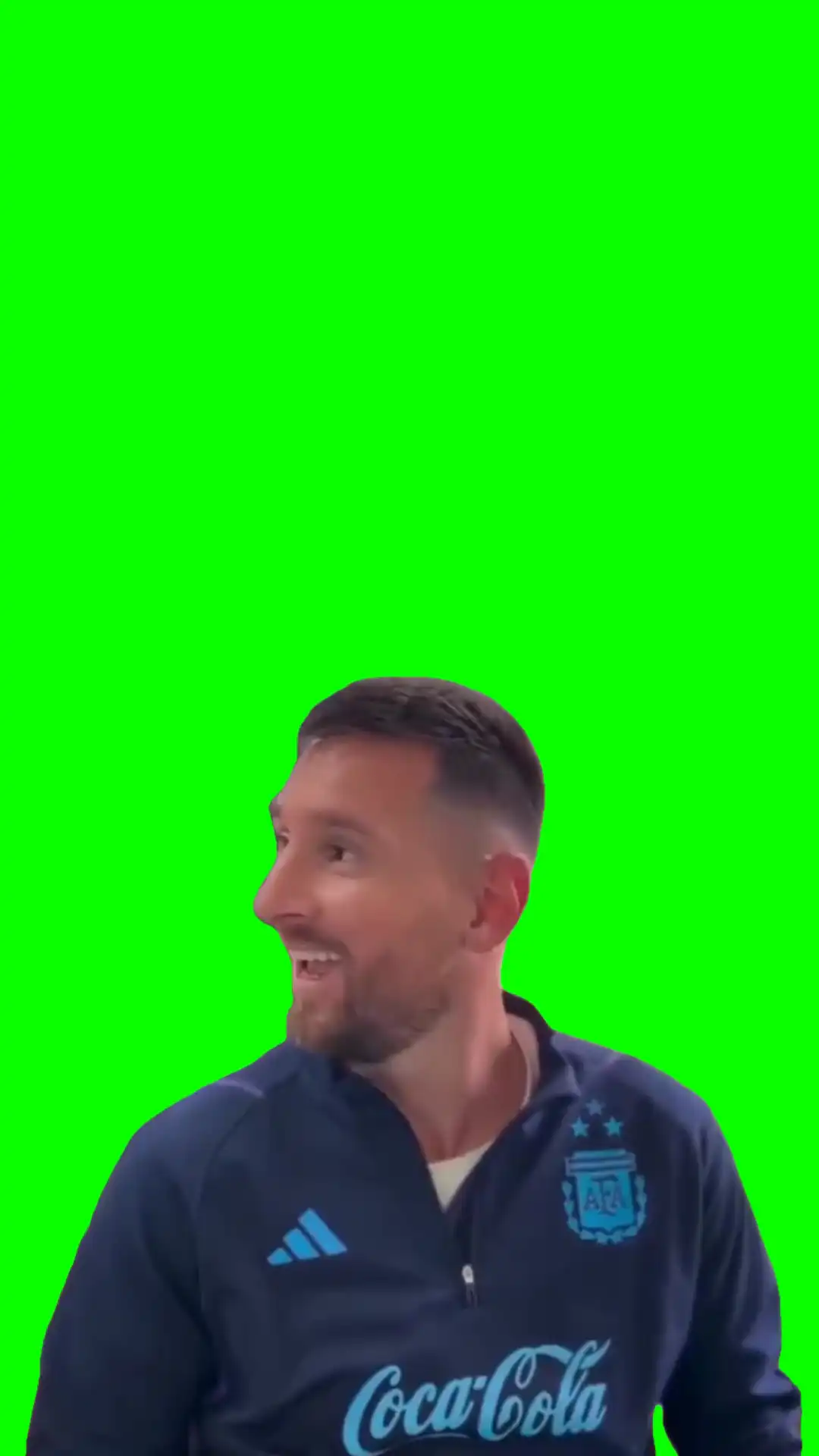 Messi Laughing meme green screen