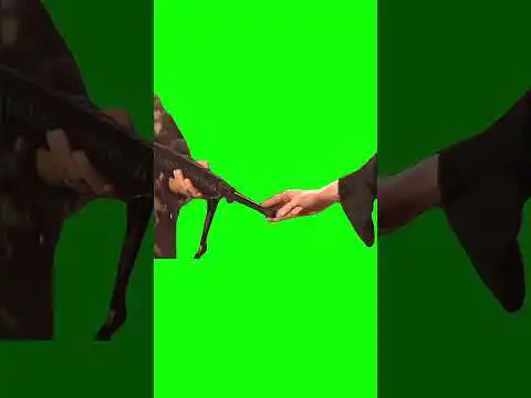 Michael Jackson Lowering a Gun Green Screen