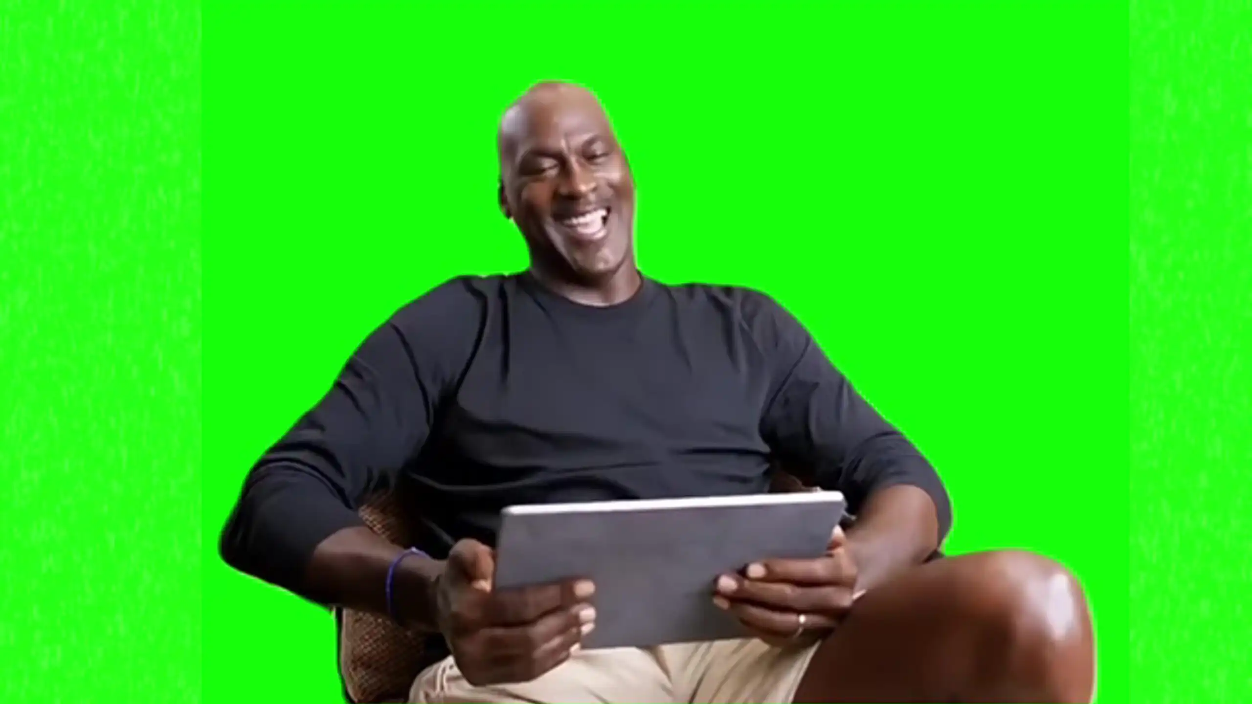 Michael Jordan laughing meme green screen
