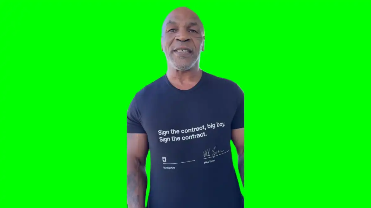 Mike Tyson Sign The Contract Big Boy Green Screen