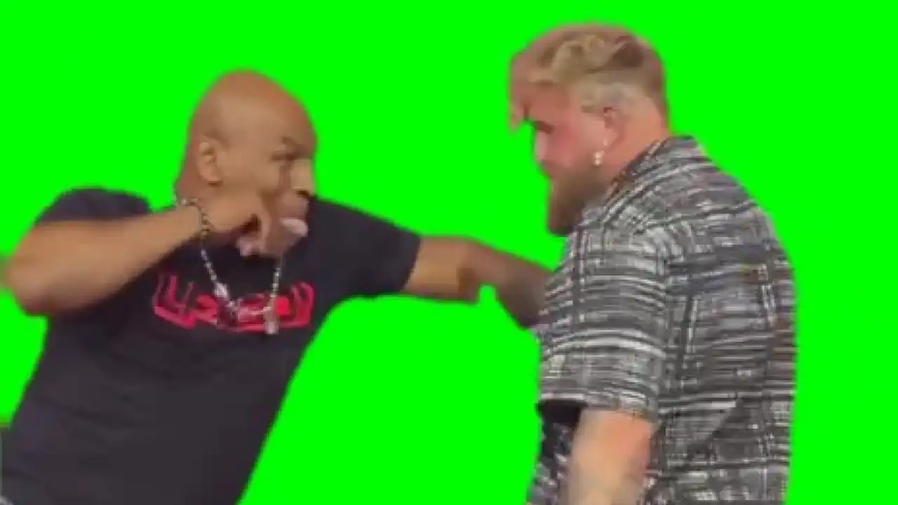 Mike Tyson Vs Jake Paul Meme green screen