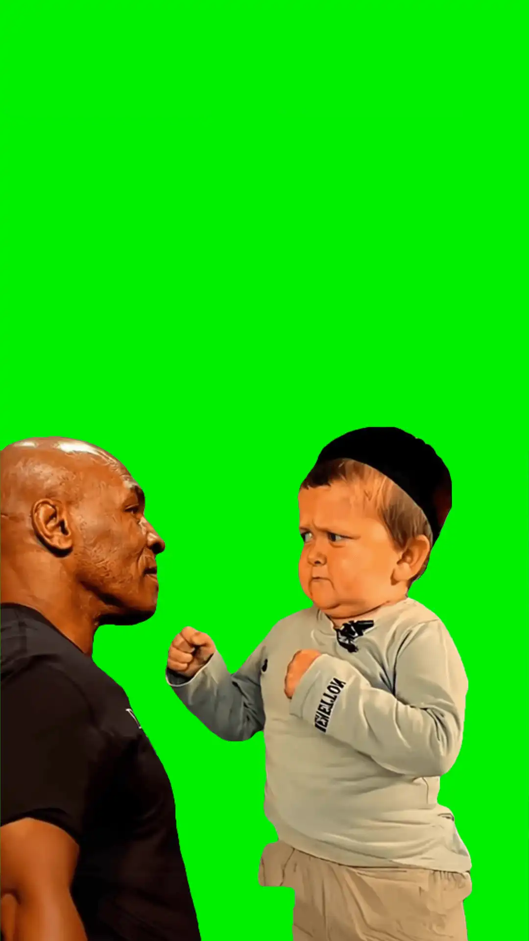 Mike Tyson X Hasbulla meme green screen