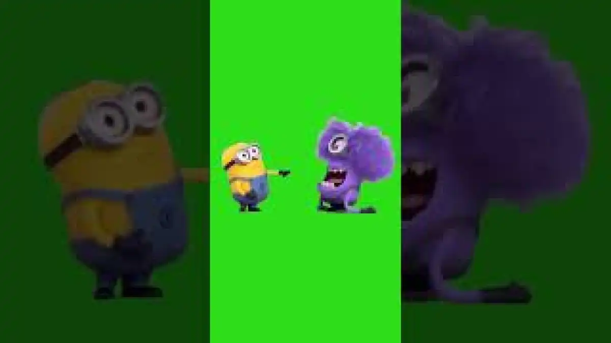 Minion laughing green screen