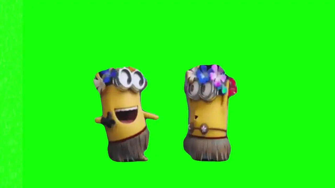 Minions dancing meme green screen