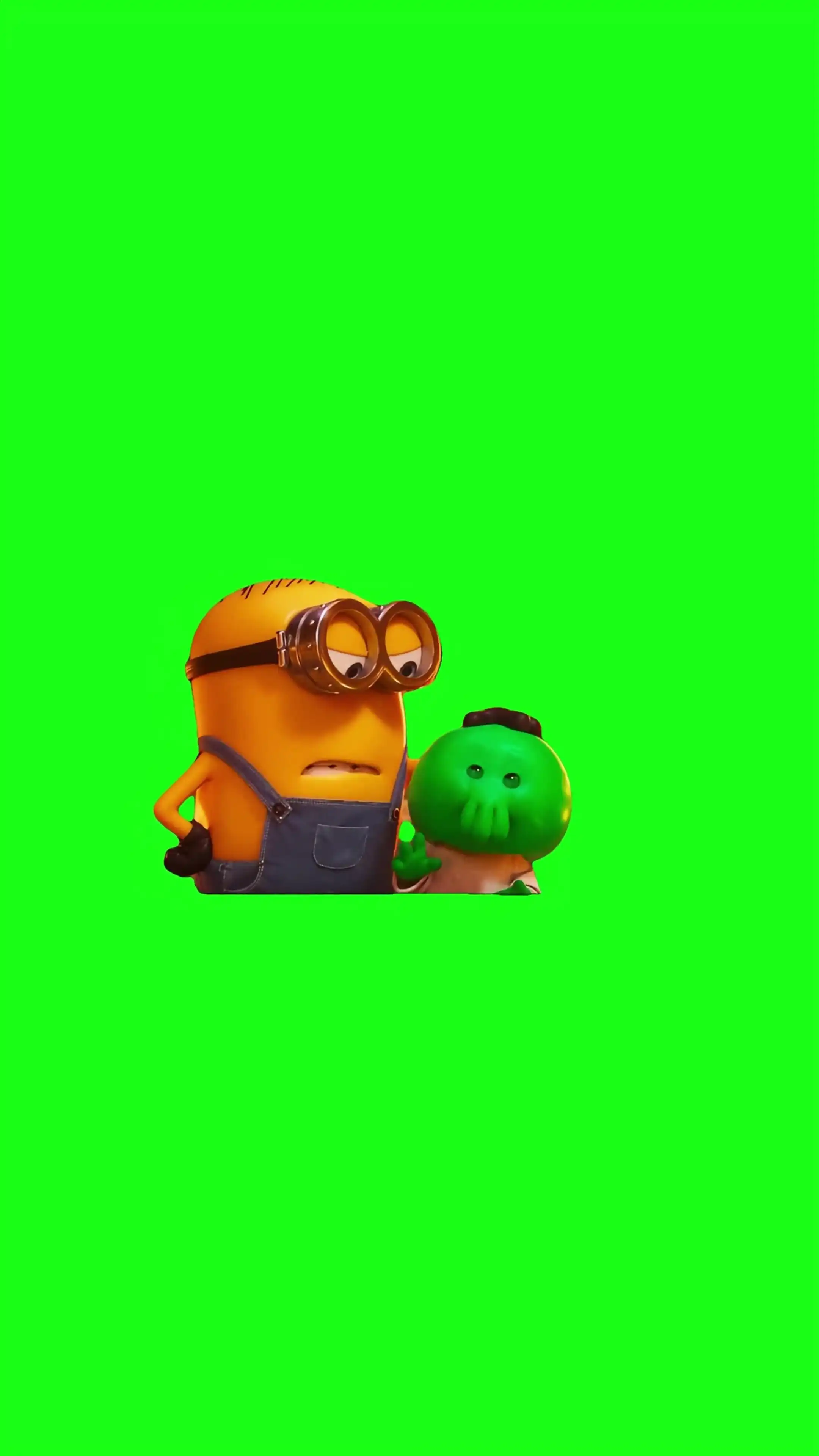 Minions Teeny tiny baby Green Screen Meme