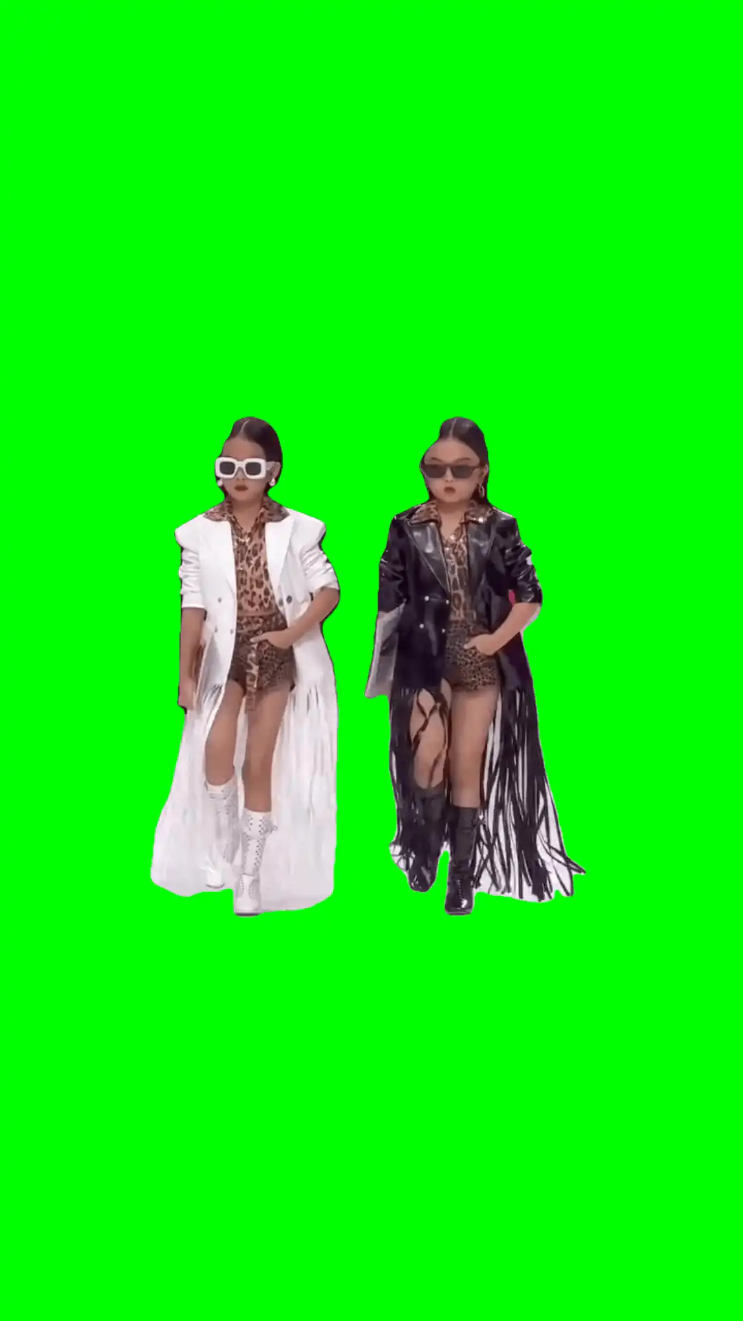 Model-walk Meme Green Screen