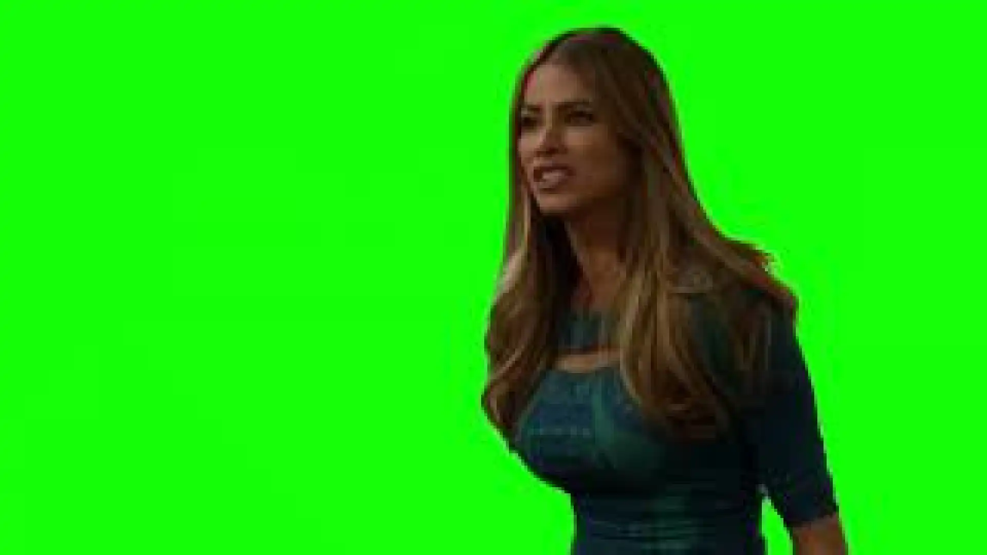 Modern Family Sofia Vergara do you know how smart I am in spanish green screen