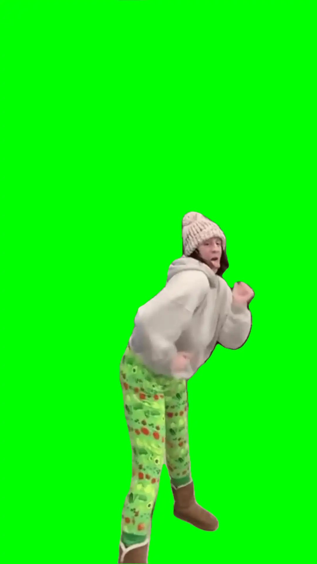 Mom getting low meme green screen