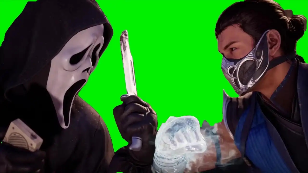 Mortal Kombat 1 Official Ghostface Gameplay green screen