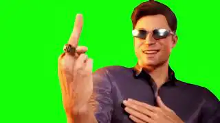 Mortal Kombat Johnny Cage Middle Finger Green Screen