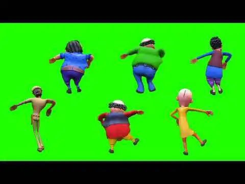 Moto patlo group dance free green screen