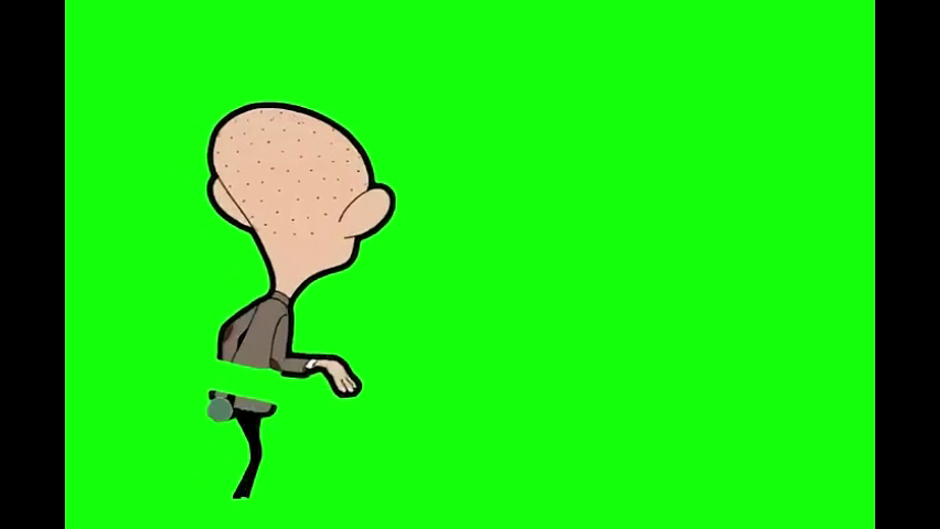 Mr. Bean Cartoon Bald Head  Green Screen Memes