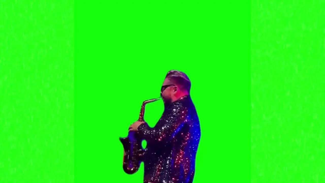 Mr epix sax guy Eurovision greenscreen