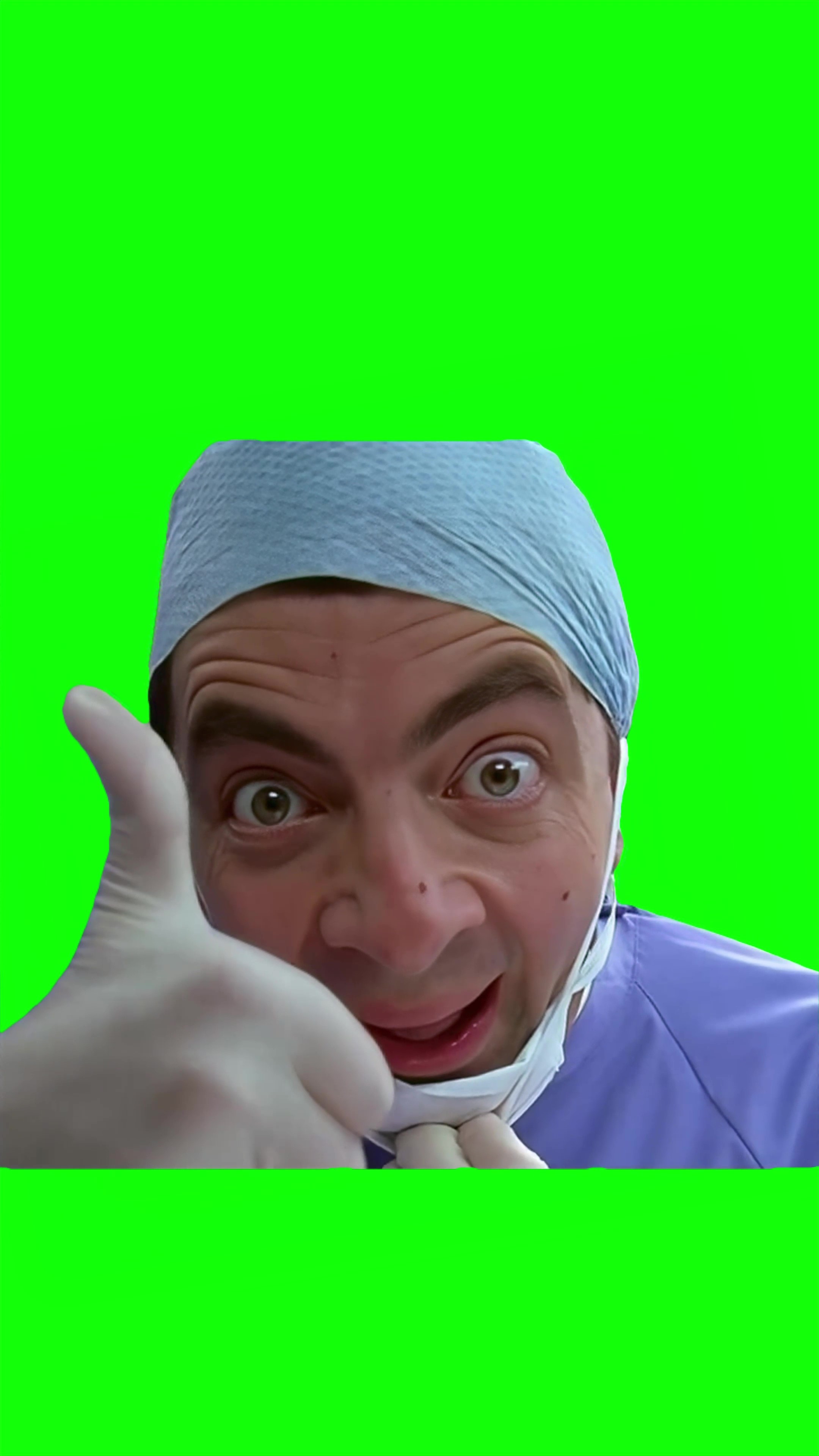 Mr.Bean Thumbs Up Meme Green Screen