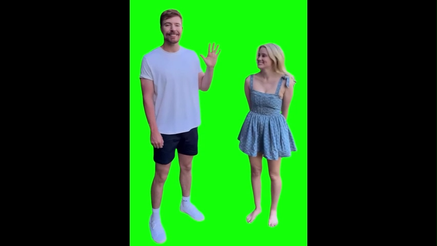 MrBeast Running With His Girlfriend Green Screen Memes