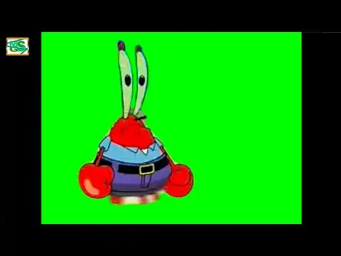 Mr.Krabs Walking Green Screen