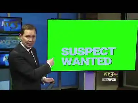 News Anchor Laughs Police Sketch – Green Screen