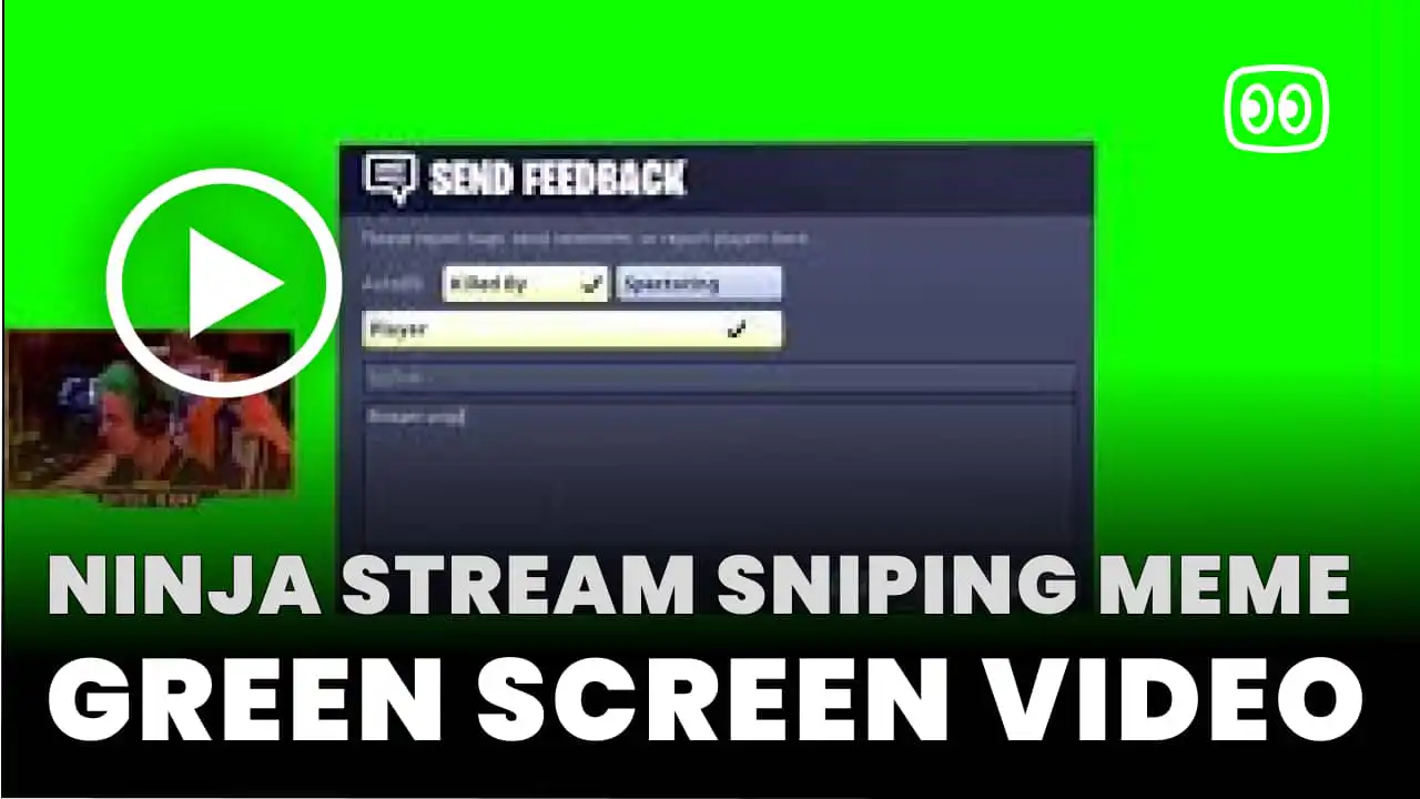 ninja stream sniping meme Green Screen