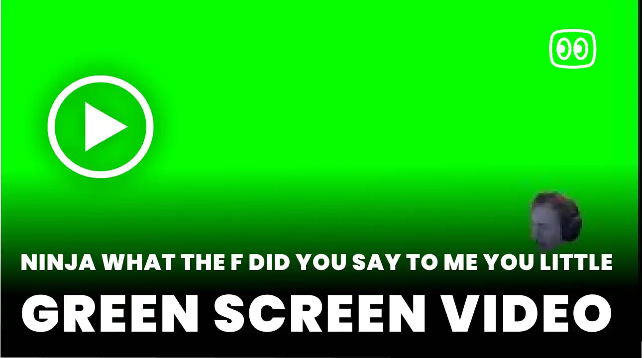 Ninja what the F did you say to me you little Green Screen