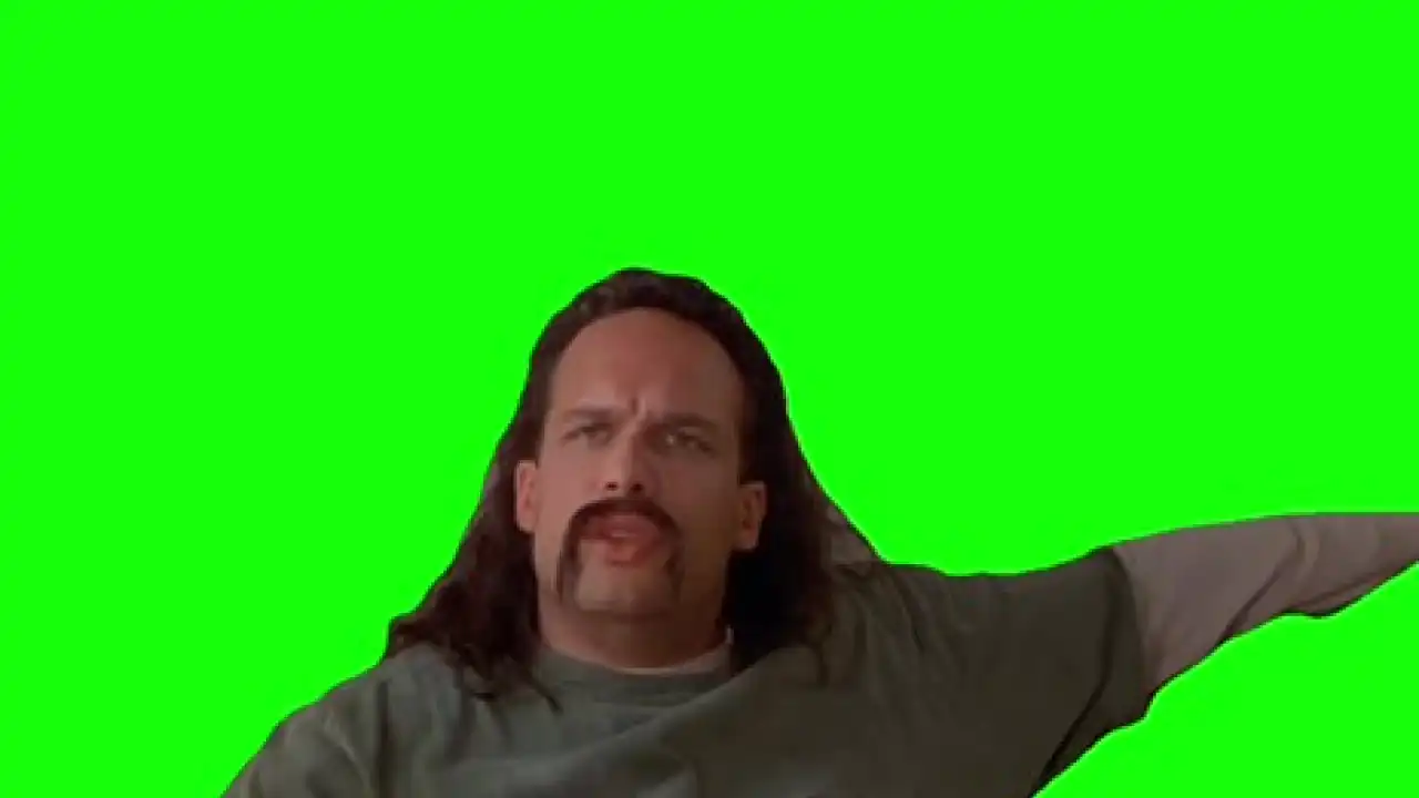 No, No man! meme Green screen