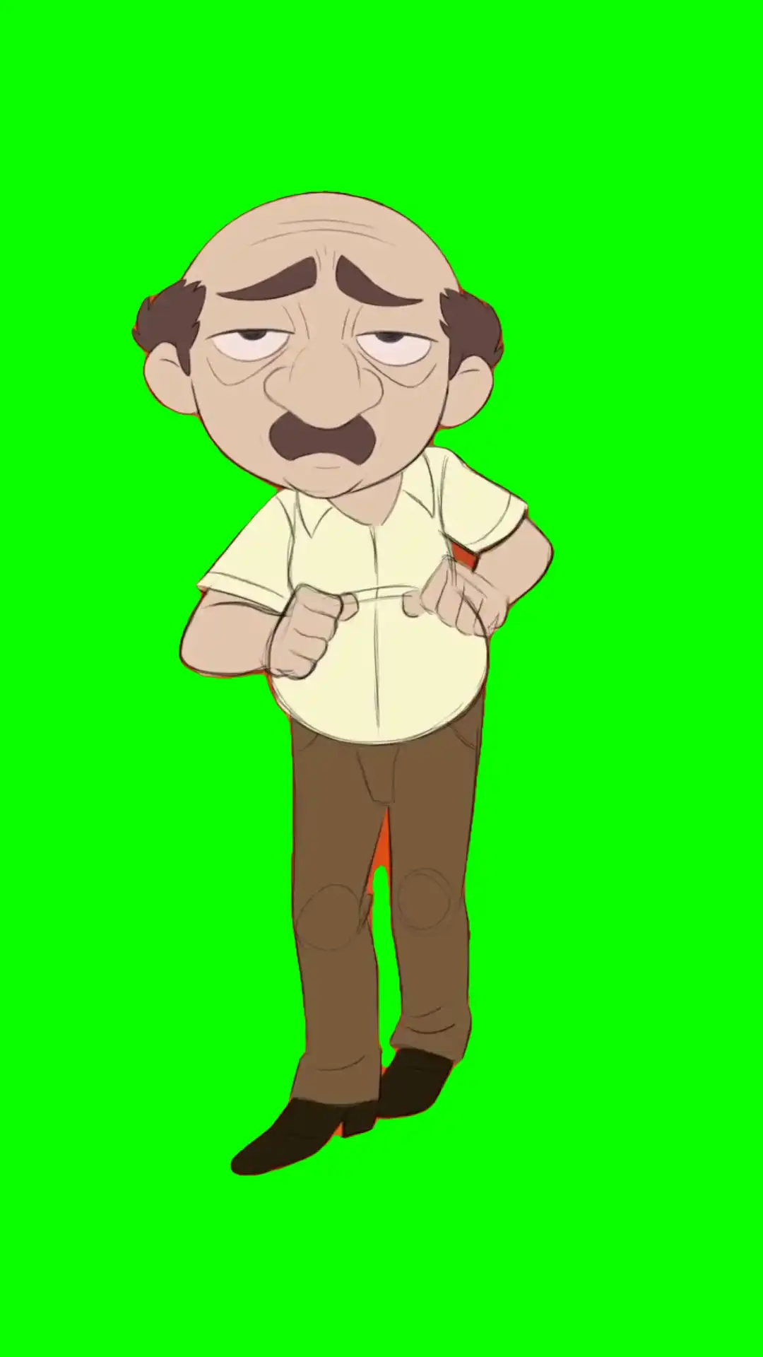 Not like Us Cartooned Meme Green screen