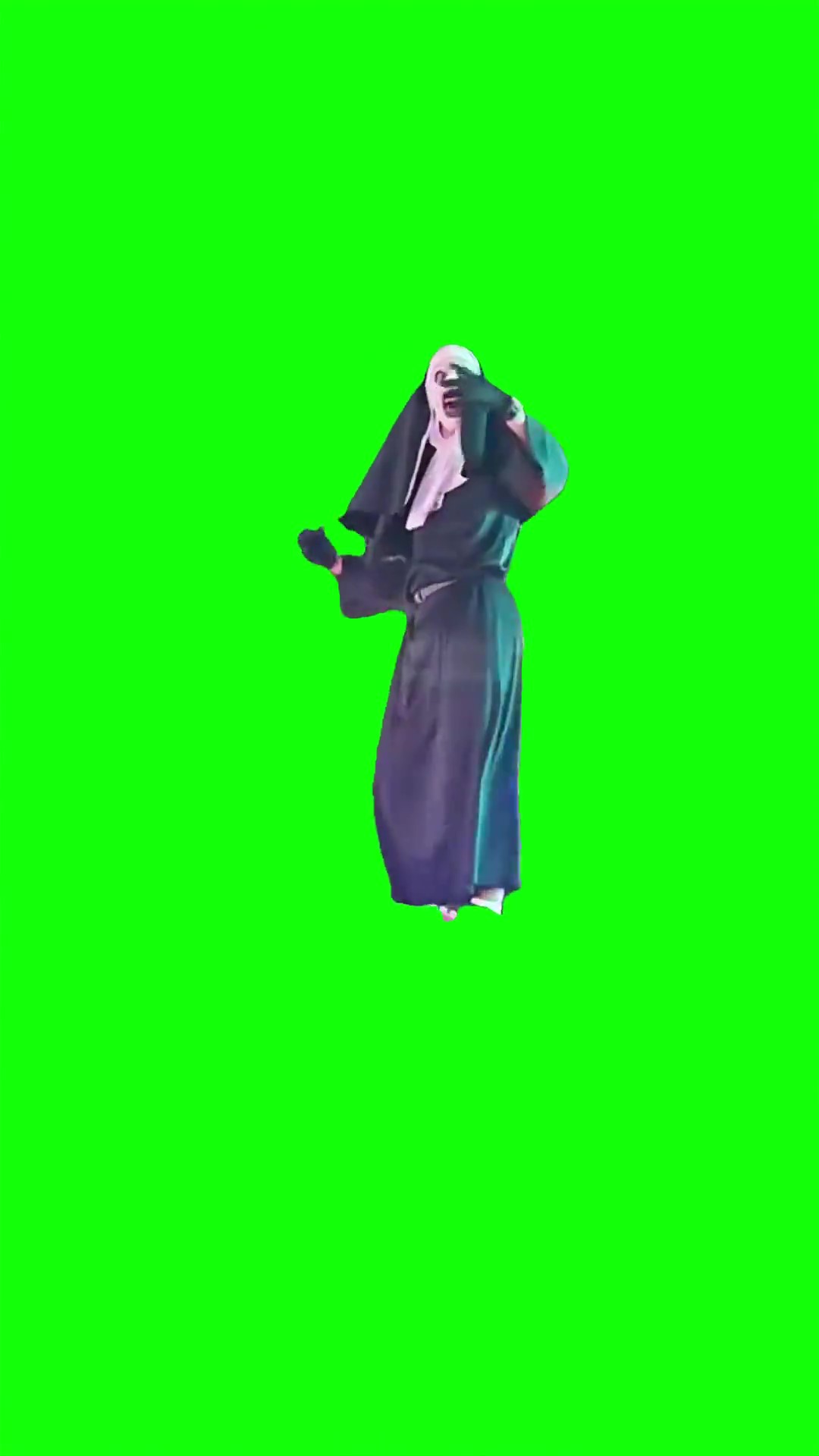 Nun dancing Green Screen Meme
