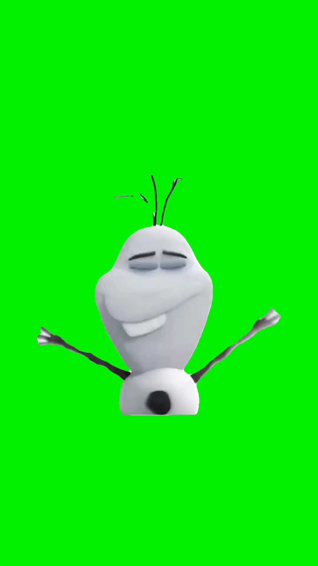 Olaf loses his nose meme green screen