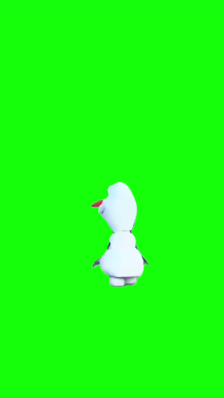 Olaf walking away Green Screen Meme