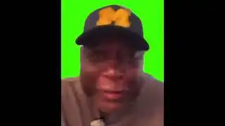 Old Man Crying Green Screen