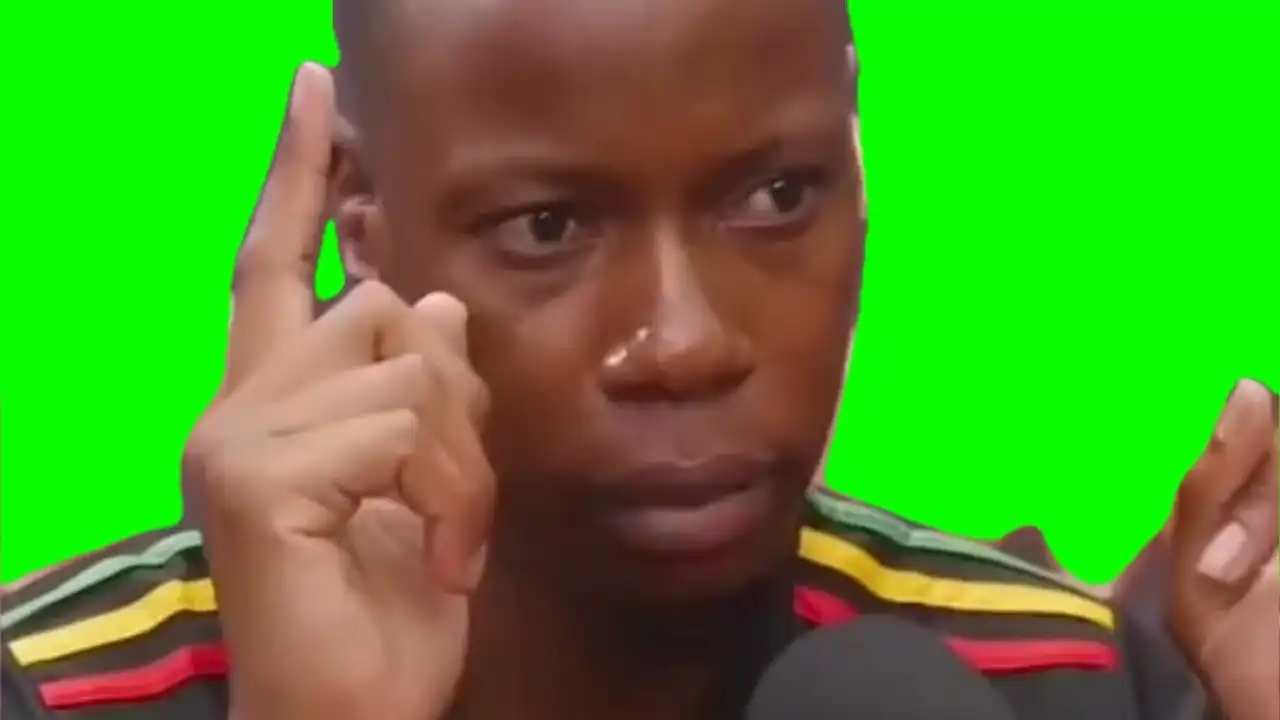 One drunk man is more intelligent Green screen