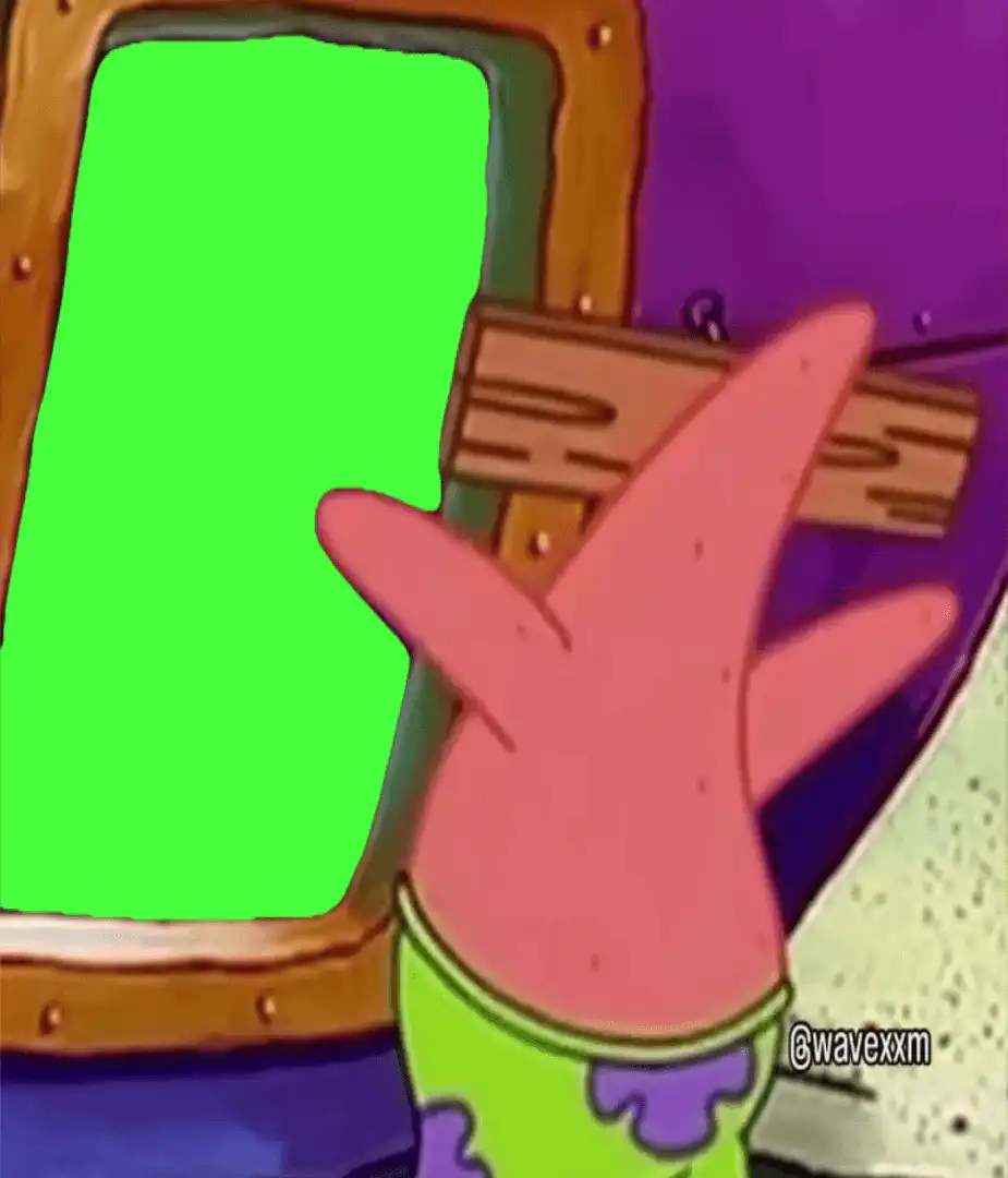 Patrick Head Bumps Meme Green Screen
