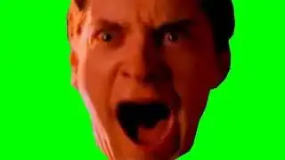 Peter Parker Screaming Face Green Screen