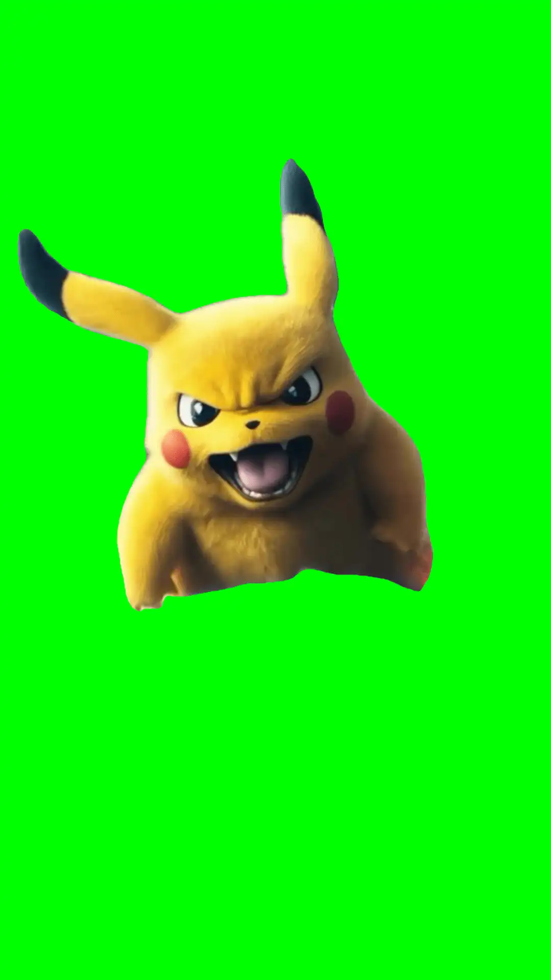Pikachu zilla green screen