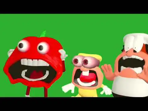 Pizza tower screaming Green Screen