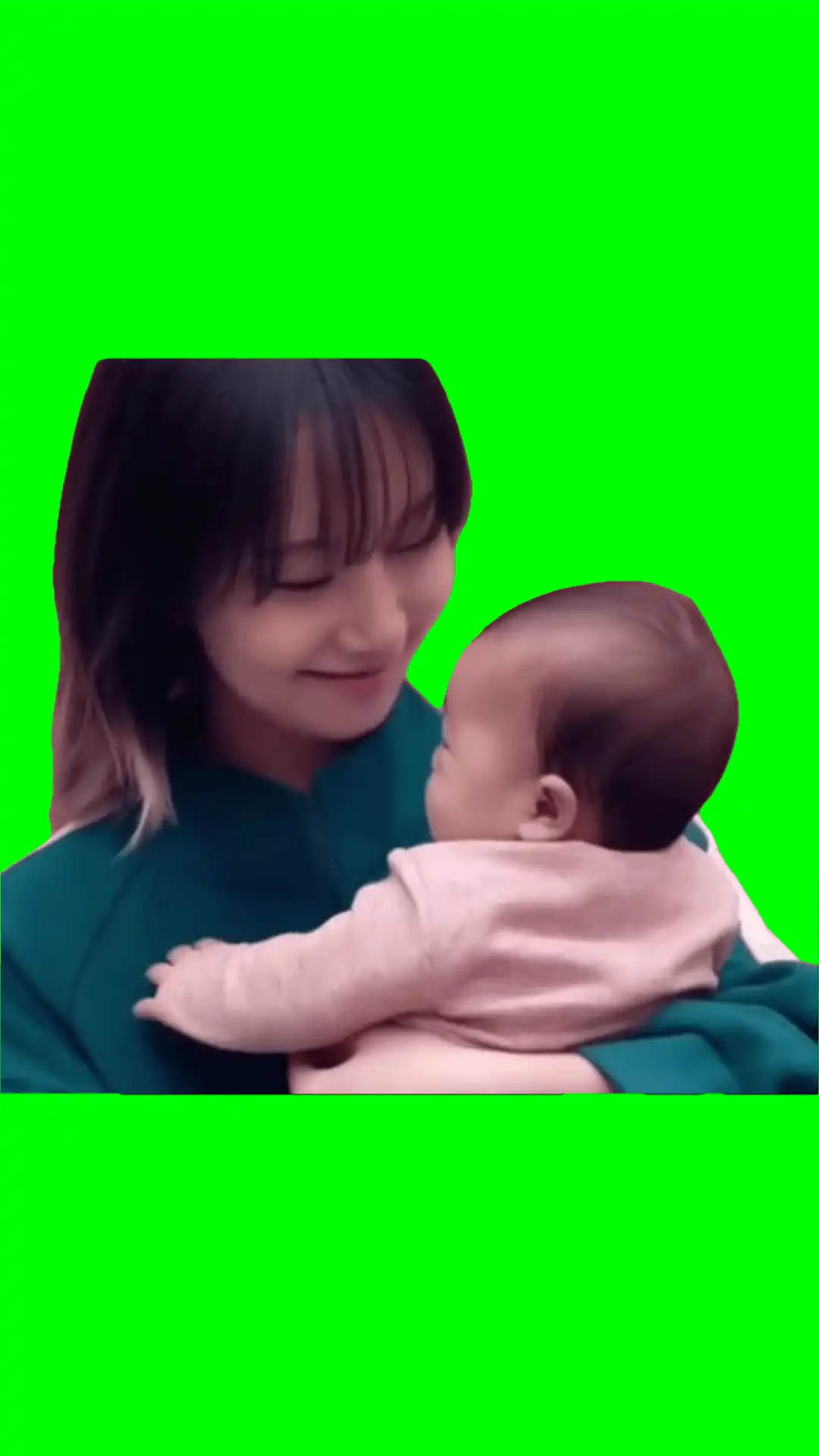 Player 222 Squid Game Had Baby AI meme green Screen
