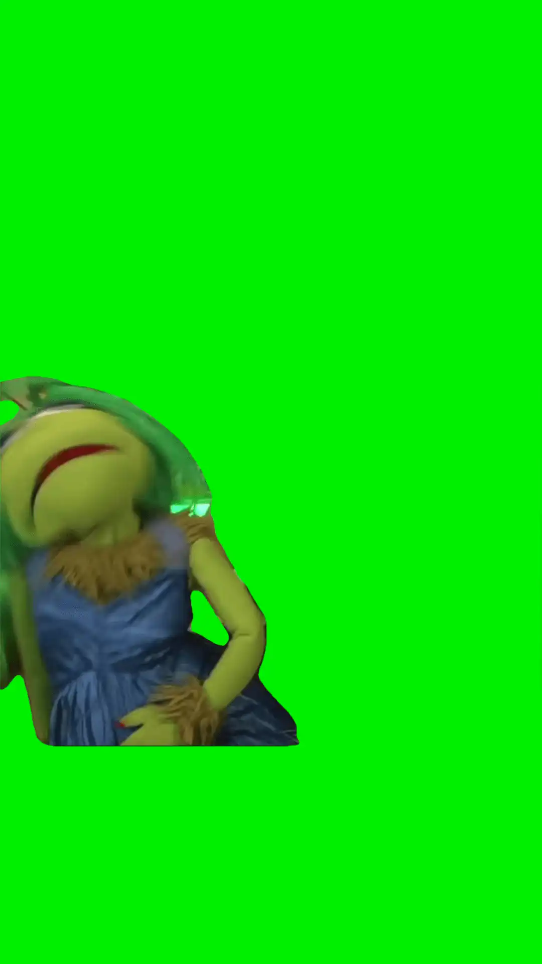 Puppet singing boom boom pow meme green screen