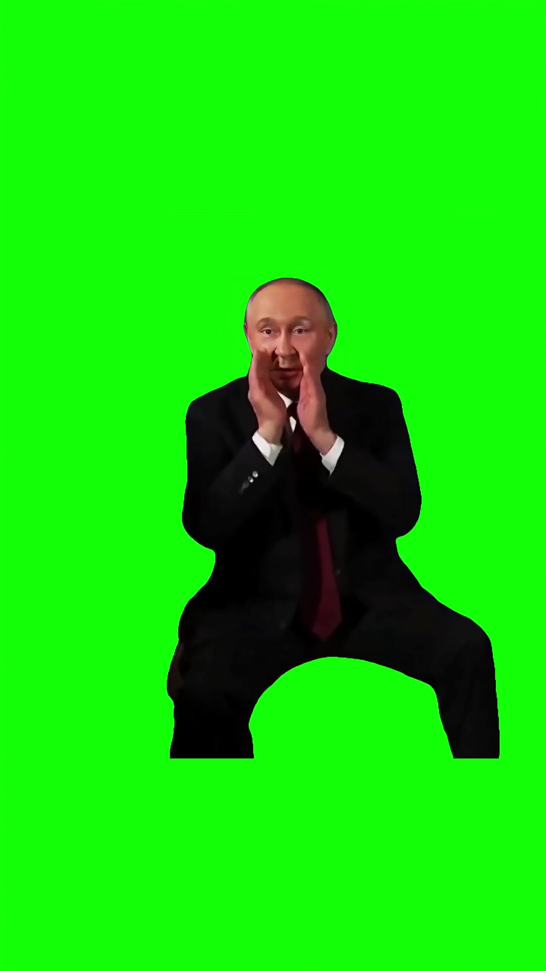Putin shouting at reporters Meme Green Screen