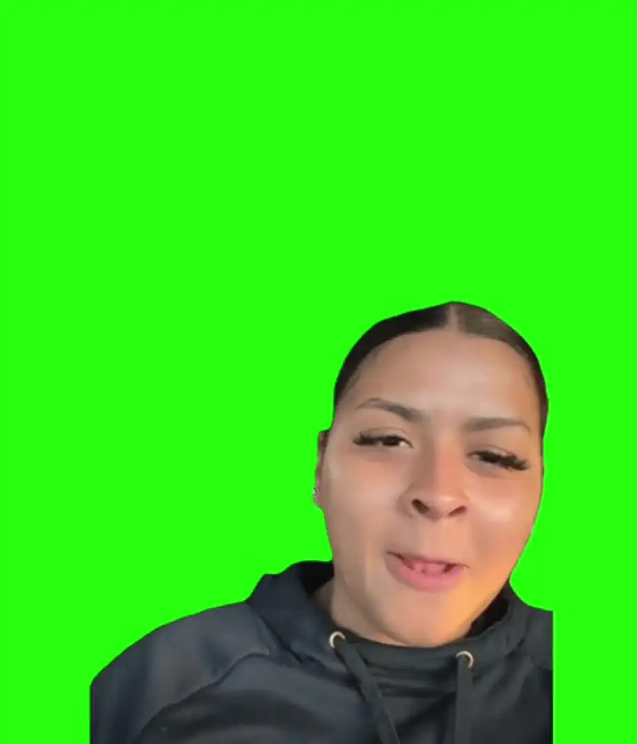 Raging Woman Meme green screen