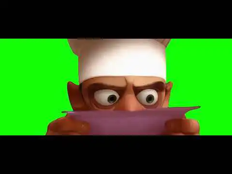 Ratatouille Chef Skinner Reading Letter Scene Green Screen