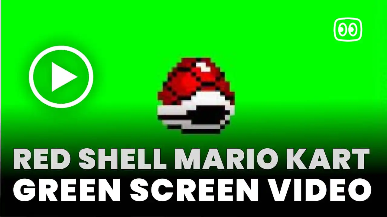 Red Shell Mario Kart Green Screen