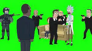 Rick and Morty Instant Death Green Screen