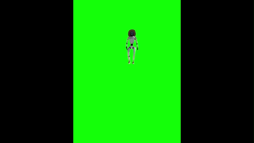 Rizz Robot Walking Down Stairs  Green Screen Memes