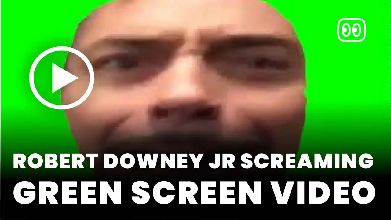 Robert Downey Jr Screaming green screen