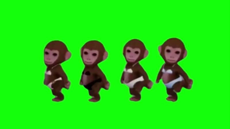 Roblox Monkey Dance Green Screen Meme Template