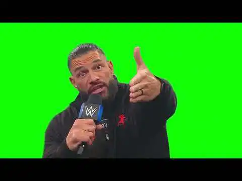 Roman Reigns tribal chief green screen