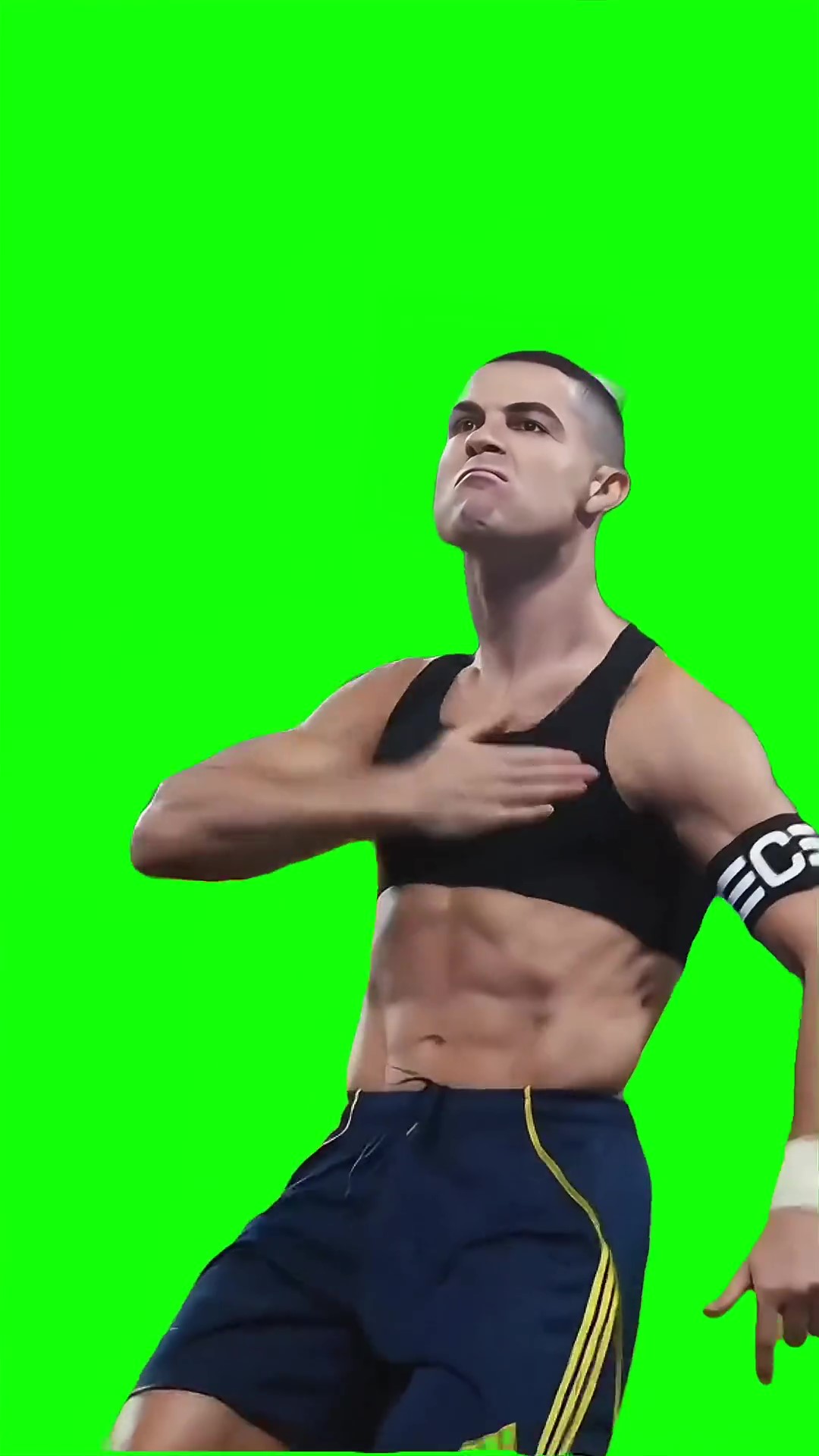 Ronaldo after scoring goal Green Screen Meme