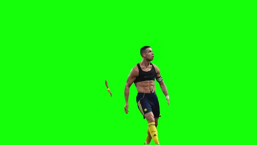 Ronaldo After Scoring Goal Green Screen Memes